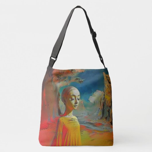 De surrealisme van dit alles crossbody tas (Achterkant)