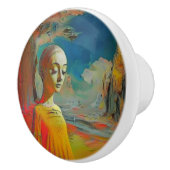 De surrealisme van dit alles keramische knop (Rechts)