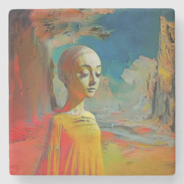 De surrealisme van dit alles stenen onderzetter