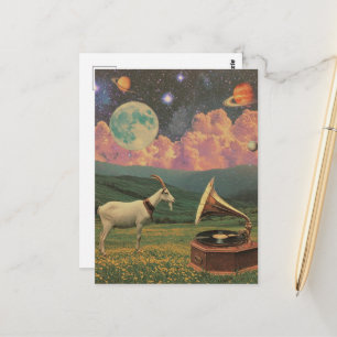De Surrealistische Geit in de Weide Briefkaart
