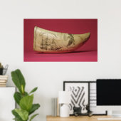 De Susan aan de kust van de Japanse Scrimshaw Poster (Thuiskantoor)