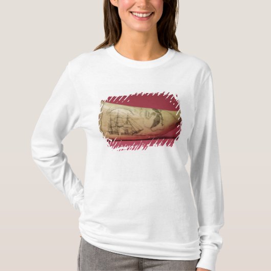 De Susan aan de kust van de Japanse Scrimshaw T-shirt (Voorkant)