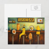 De sushi-balk briefkaart (Voorkant / Achterkant)