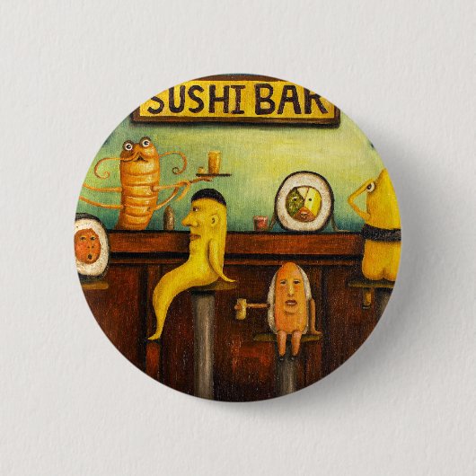 De sushi-balk ronde button 5,7 cm (Voorkant)