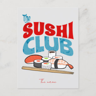 De sushi club, sushi briefkaart