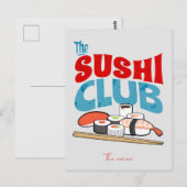 De sushi club, sushi briefkaart (Voorkant / Achterkant)