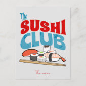 De sushi club, sushi briefkaart (Voorkant)