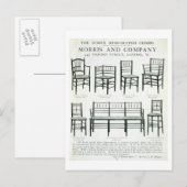 De Sussex Rush-Seated Chairs, gemaakt door Morris  Briefkaart (Voorkant / Achterkant)