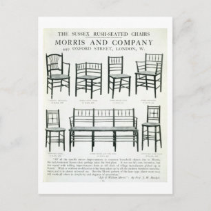 De Sussex Rush-Seated Chairs, gemaakt door Morris  Briefkaart