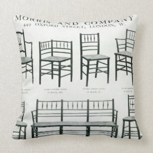 De Sussex Rush-Seated Chairs, gemaakt door Morris  Kussen