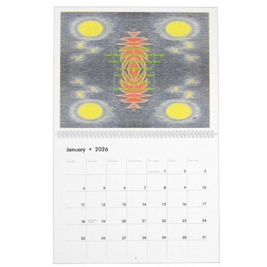 De Suzan J van 2017. Collectie Calander Kalender (Jan 2026)