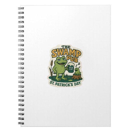 De Swamp Pub Kikker St.Patrick's Day Notitieboek (Voorkant)