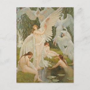 De Swan Maidens van Walter Crane Briefkaart