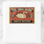 De Swan Merkveiligheid komt overeen met Rechthoekige Sticker (Tas)