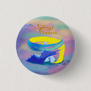 De Swan Princess Odette als de swan-knop Ronde Button 3,2 Cm