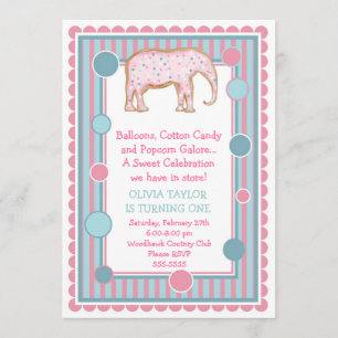 De Sweetest Little Circus Invitation Kaart