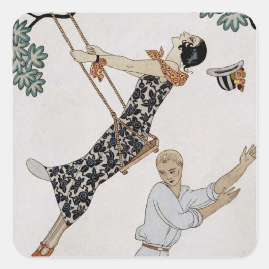 De Swing, jaren 20 Vierkante Sticker (Voorkant)