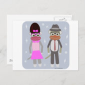 De swingin-sokaapjes briefkaart (Voorkant / Achterkant)