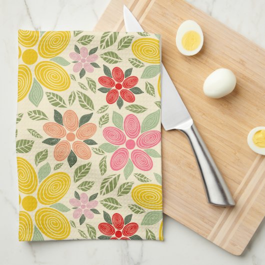 De Swirl Garden Keukenhanddoek (Quarter Fold)