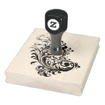 De Swirl Rubber Stamp 4x5