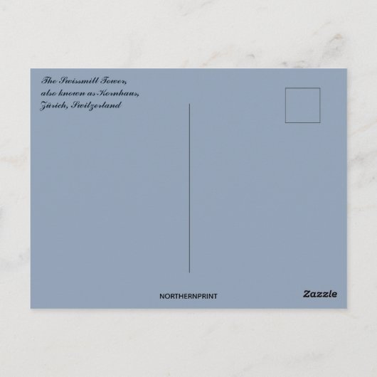 De Swissmill Tower Kornhaus Zürich Zwitserland Briefkaart (Achterkant)
