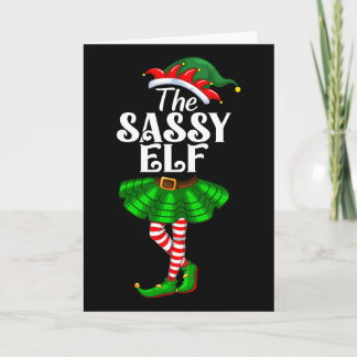 De Sy Elf Kerstmis Grappige Kerst Overeenkomende F Kaart