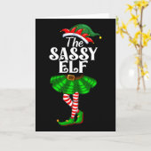 De Sy Elf Kerstmis Grappige Kerst Overeenkomende F Kaart (Gele Bloem)