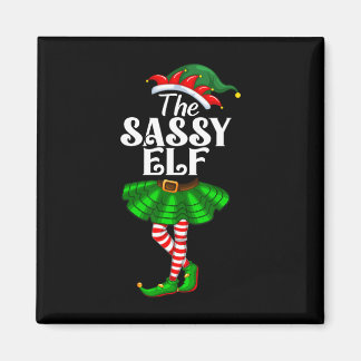 De Sy Elf Kerstmis Grappige Kerst Overeenkomende F Magneet