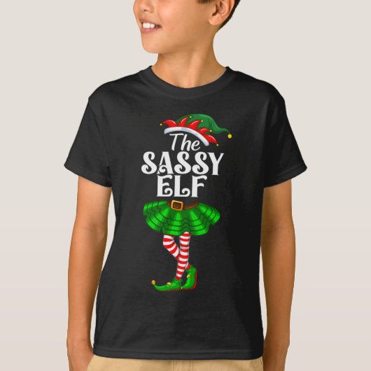 De Sy Elf Kerstmis Grappige Kerst Overeenkomstig F T-shirt (Voorkant)