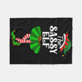De Sy Elf Kerstmis Grappige Kerst Overeenkomstige Fleece Deken (Voorkant (Horizontaal))