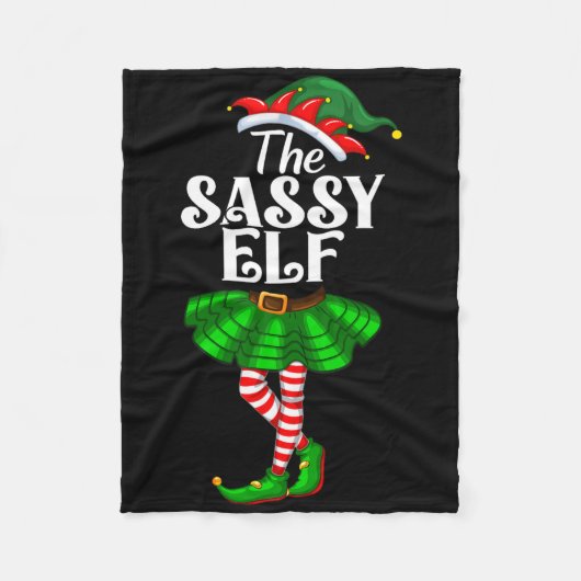 De Sy Elf Kerstmis Grappige Kerst Overeenkomstige Fleece Deken (Voorkant)