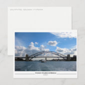 De Sydney Harbourbrug Briefkaart (Voorkant / Achterkant)