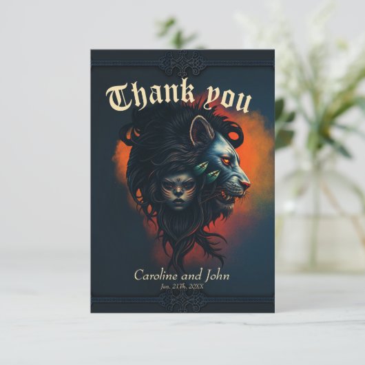 De symbiose van kracht en genade bedankkaart (Staand voorkant)