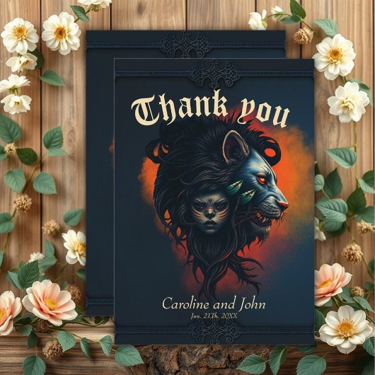 De symbiose van kracht en genade bedankkaart