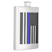 De symbolische Amerikaanse vlag met een blauwe lij Heupfles (Rechts)