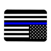 De symbolische Amerikaanse vlag met een blauwe lij Magneet (Horizontaal)