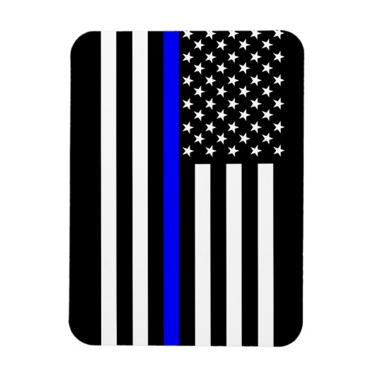 De symbolische Amerikaanse vlag met een blauwe lij Magneet (Verticaal)