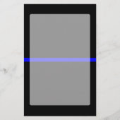 De symbolische dun blauwe lijn grafisch briefpapier (Voorkant)