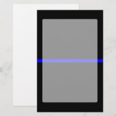 De symbolische dun blauwe lijn grafisch briefpapier (Voorkant / Achterkant)