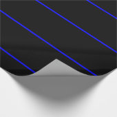 De symbolische dun blauwe lijn grafisch cadeaupapier (Hoek)