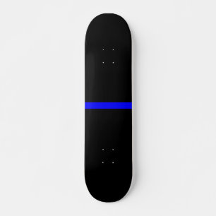 De symbolische dun blauwe lijn grafisch skateboard