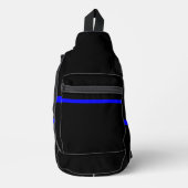 De symbolische dun blauwe lijn grafisch sling bag (Voorkant)