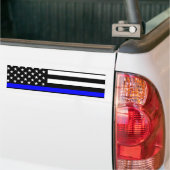 De symbolische dun blauwe lijn grafische Amerikaan Bumpersticker (Op Truck)
