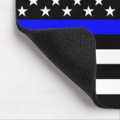 De symbolische dun blauwe lijn grafische Amerikaan Muismat (Hoek)