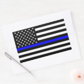 De symbolische dun blauwe lijn grafische Amerikaan Rechthoekige Sticker (Envelop)