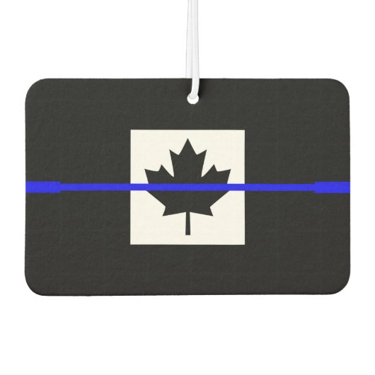 De symbolische dun blauwe lijn op Canadese maaple  Luchtverfrisser (Voorkant)