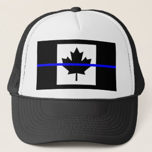 De symbolische dun blauwe lijn op Canadese maaple  Trucker Pet