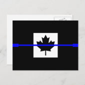 De symbolische dun blauwe lijn op de Canadese vlag Briefkaart (Voorkant / Achterkant)
