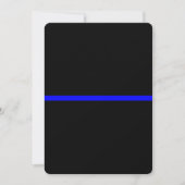 De symbolische dun blauwe lijn op Solid Black (Voorkant)