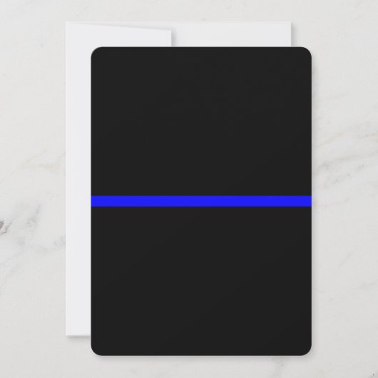 De symbolische dun blauwe lijn op Solid Black (Voorkant)